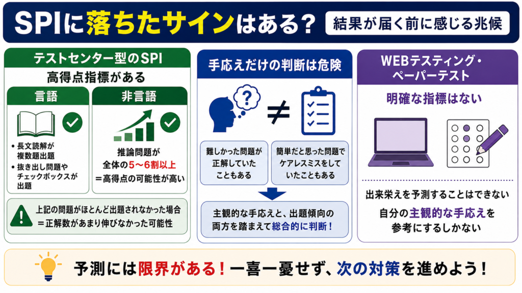 SPIに落ちたサインはあるのか