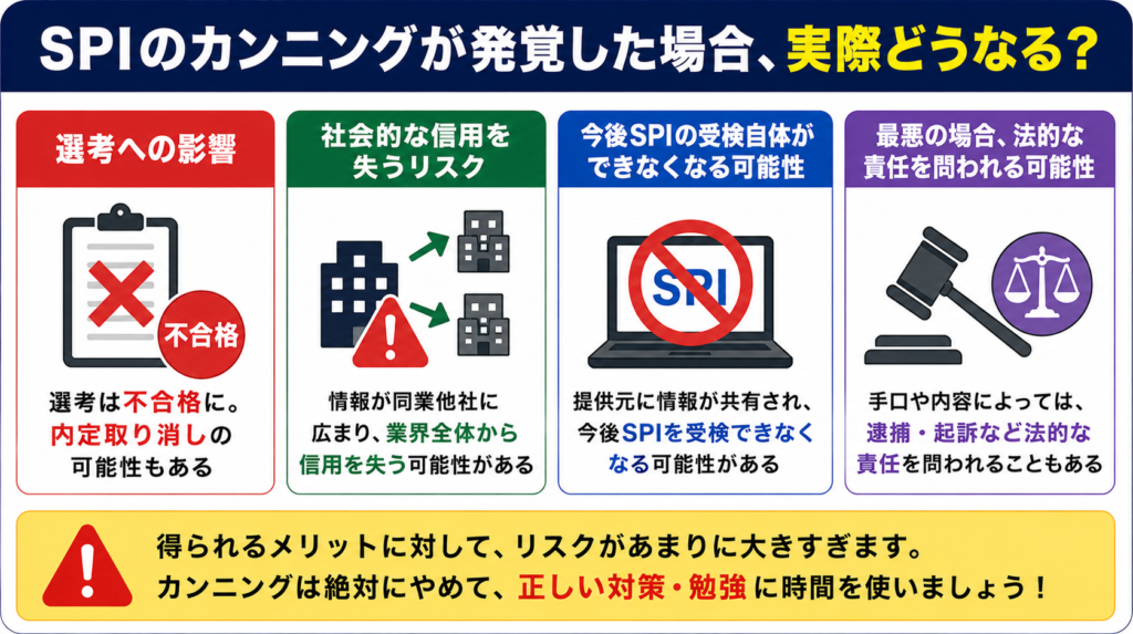 SPIのカンニングが発覚した場合、実際どうなるのか