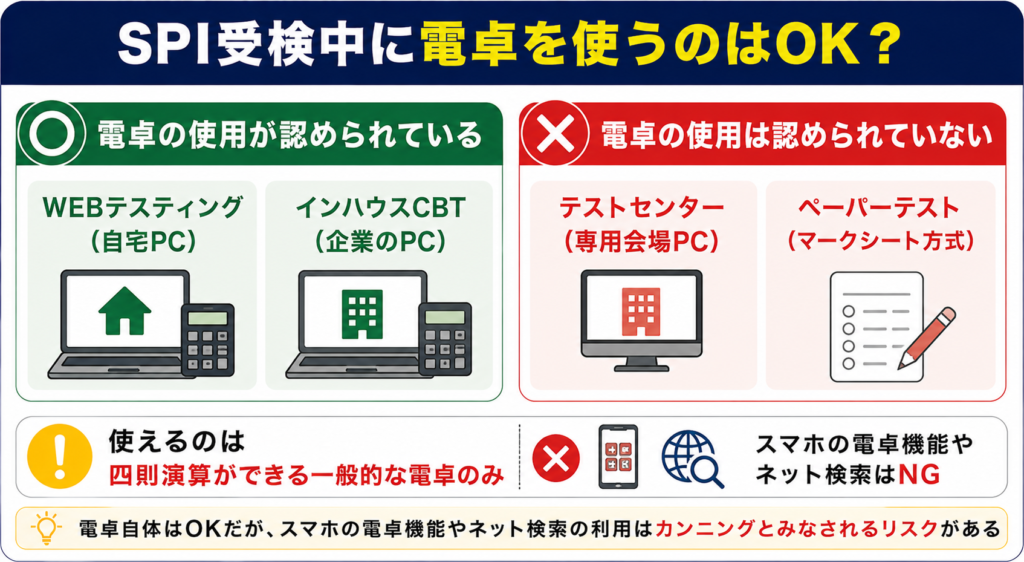 SPI受検中に電卓を使うのはOKか